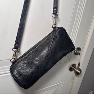 NWT Sevilla Smith Black Leather Crossbody Bag